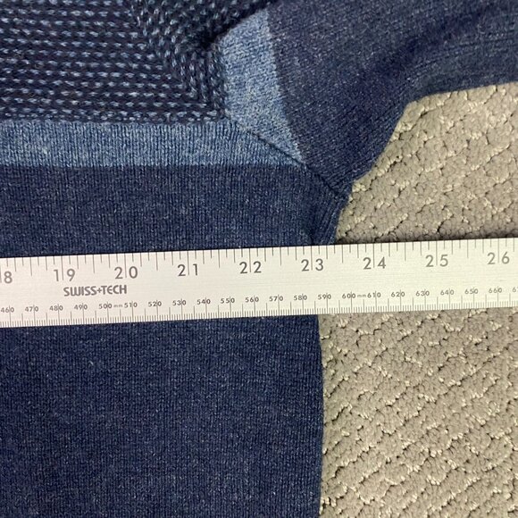 Fat Face Crewneck Sweater Jumper Men's XL Blue Striped Crew Neck Cotton Wool - Picture 10 of 11